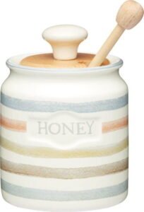 Set keramické dózy a naběračky na med