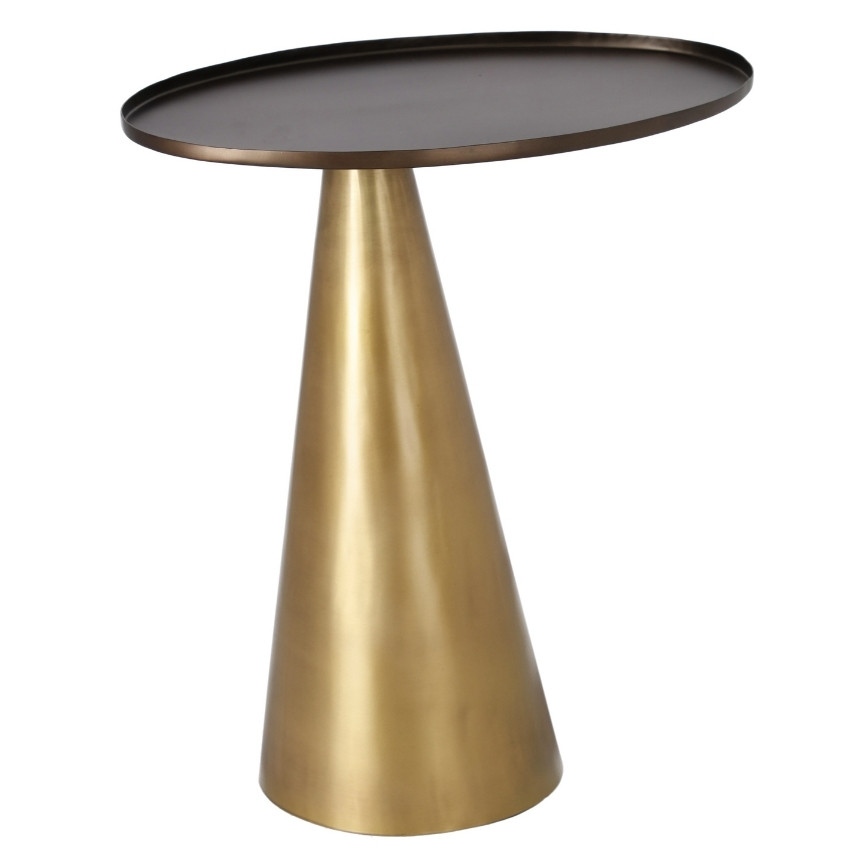 Zlatý kovový odkládací stolek Kave Home Liliane