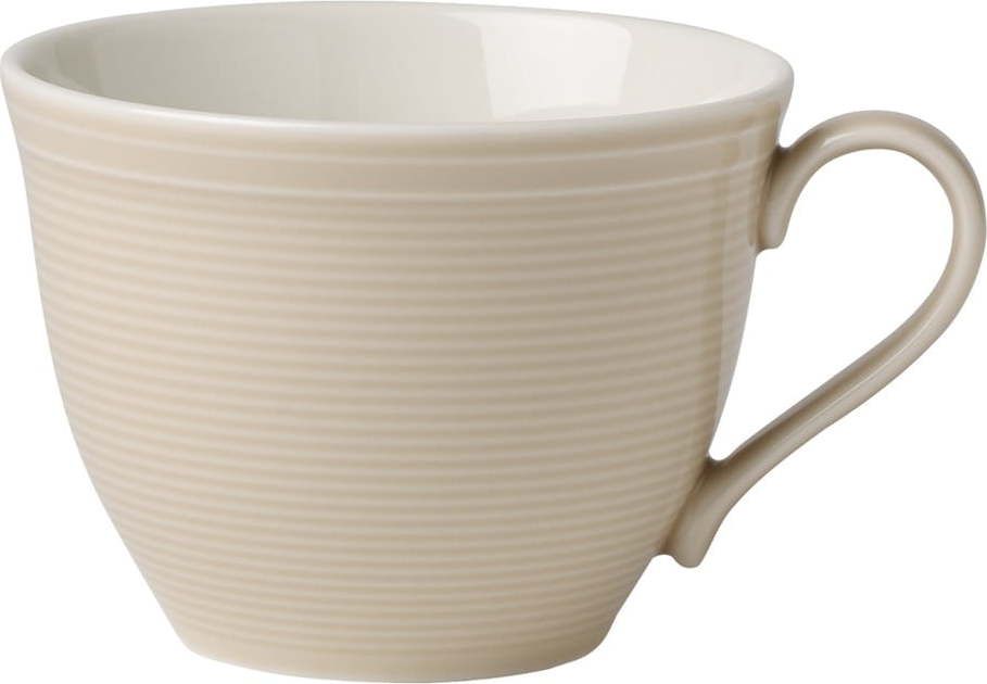Bílo-béžový porcelánový šálek na kávu Villeroy &