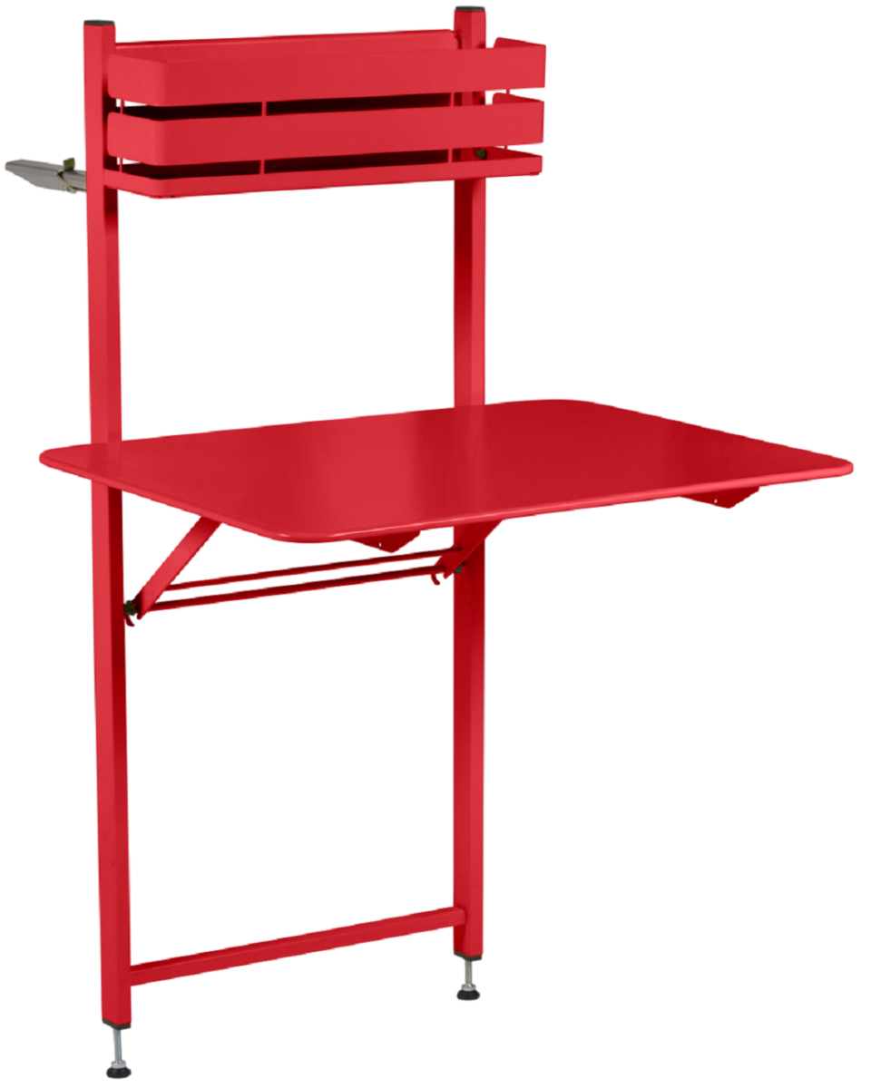 Makově červený kovový balkonový stůl Fermob Bistro