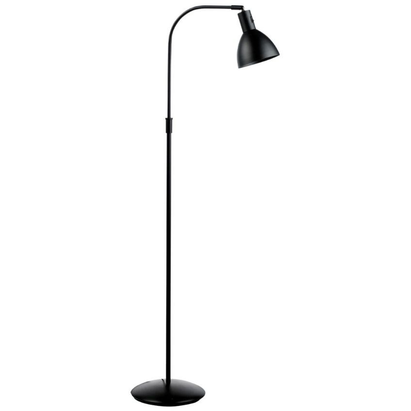 Černá kovová stojací lampa Halo Design