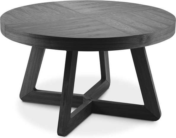 Černý rozkládací stůl z dubového dřeva