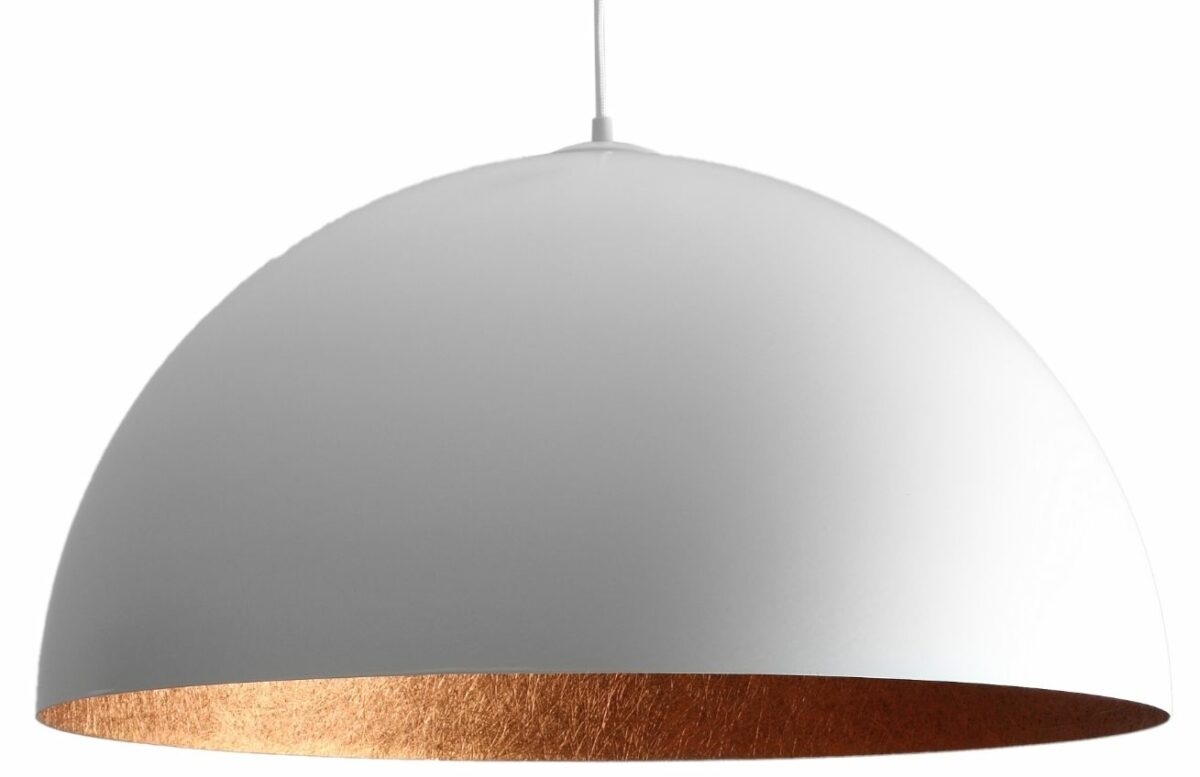 Nordic Design Bílo měděné závěsné světlo