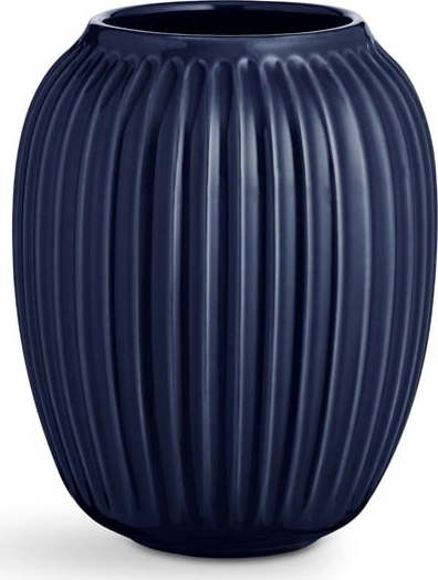 Tmavě modrá kameninová váza Kähler Design
