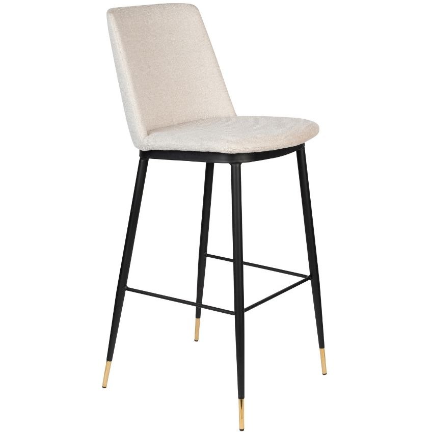 White Label Béžová látková barová židle