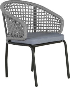 Sada 2 šedých zahradních židlí