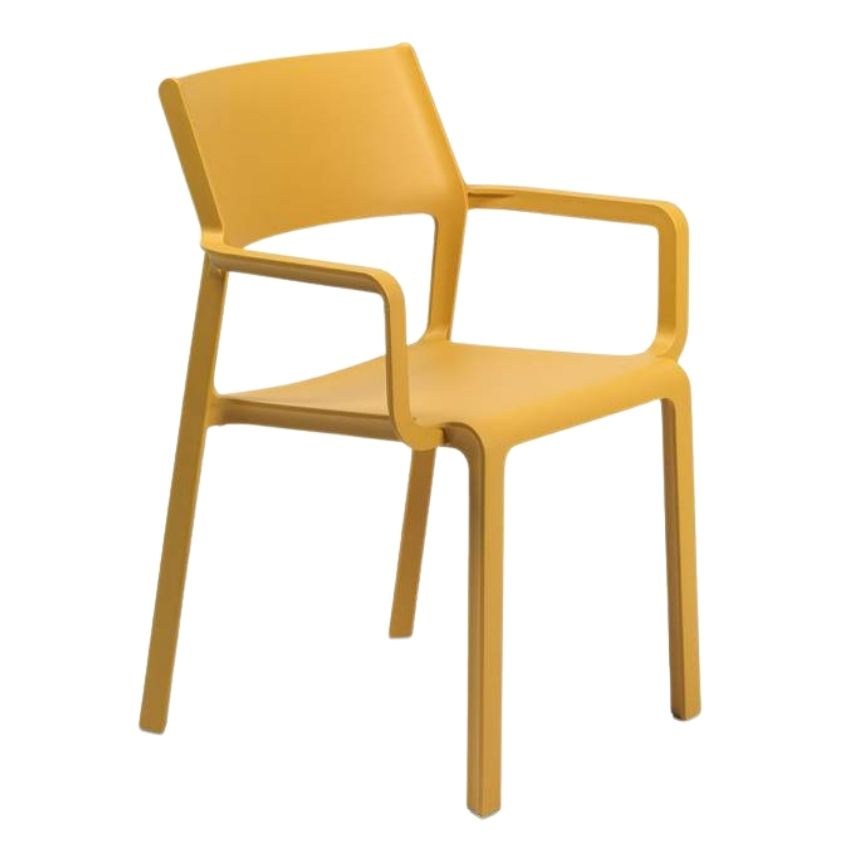 Nardi Hořčicově žlutá plastová zahradní židle