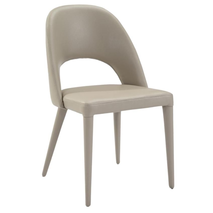 Béžová koženková jídelní židle