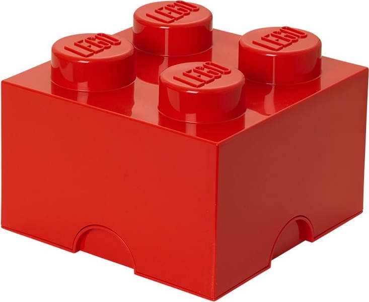 Červený úložný box čtverec
