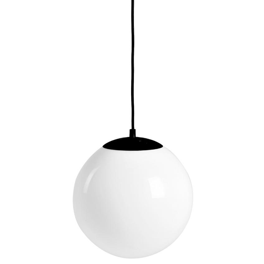 Nordic Design Bílé skleněné závěsné světlo Manama