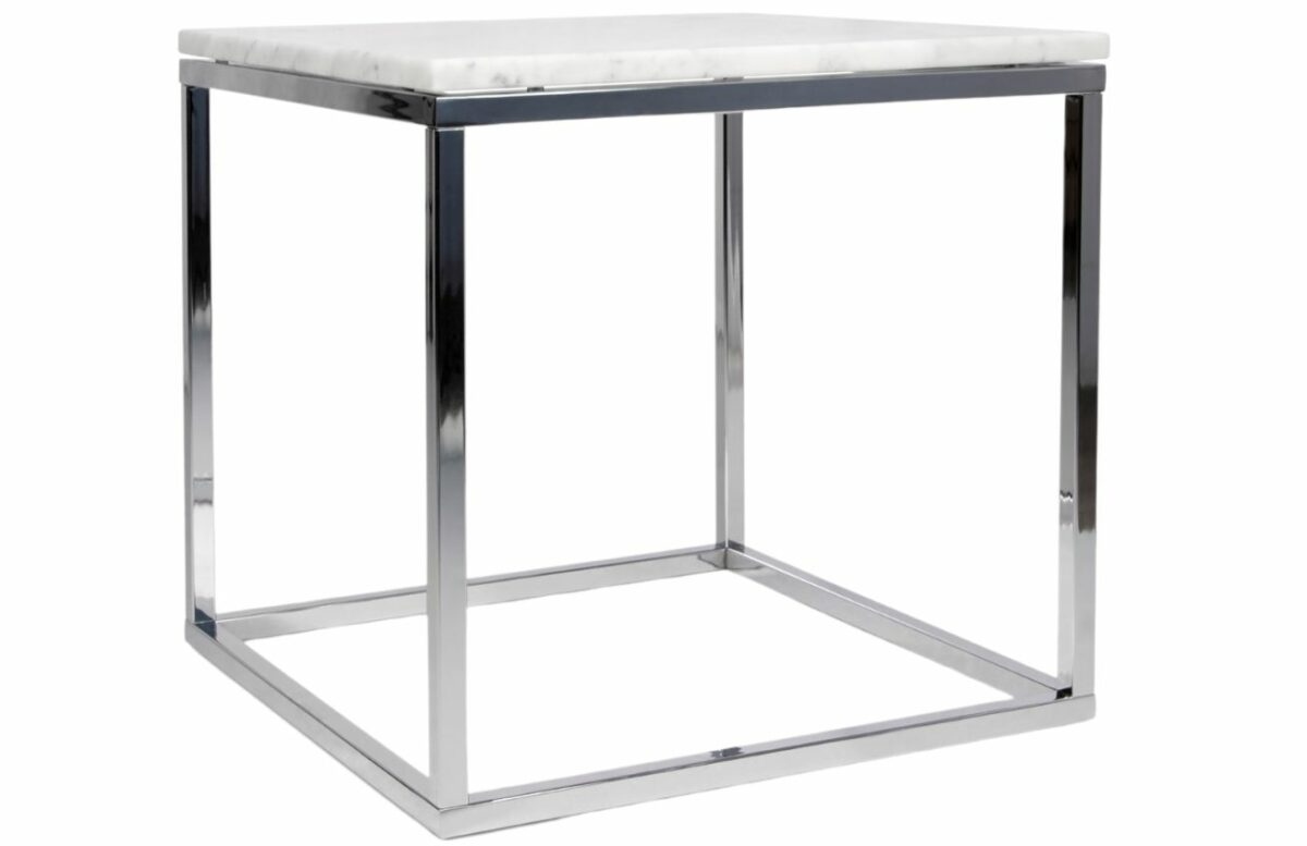 Bílý mramorový odkládací stolek TEMAHOME Prairie 50 x