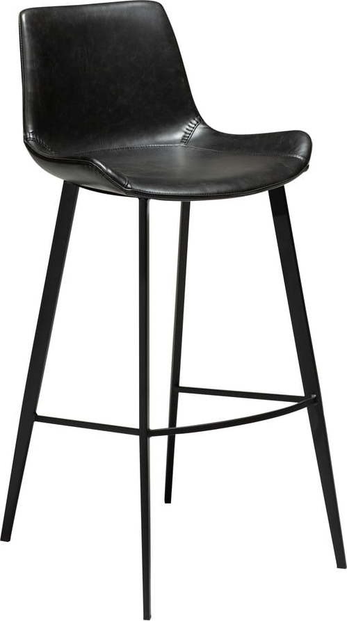 Černá barová židle z imitace kůže