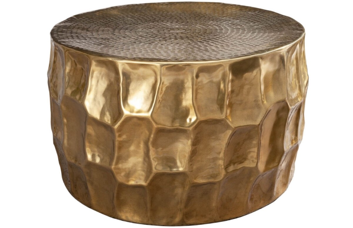 Moebel Living Zlatý kovový konferenční stolek