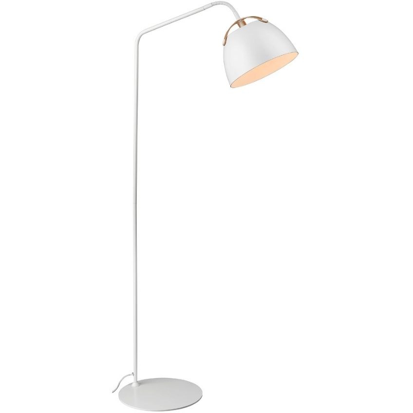 Bílá kovová stojací lampa Halo Design Oslo