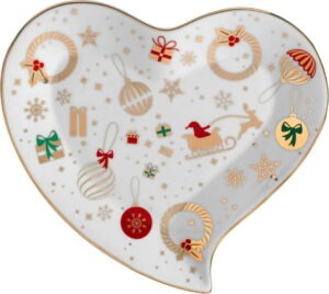 Porcelánový servírovací talíř ve tvaru srdce Brandani