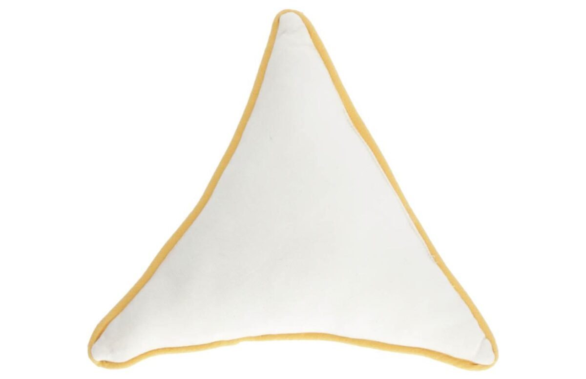 Bílý trojúhelníkový povlak na polštář