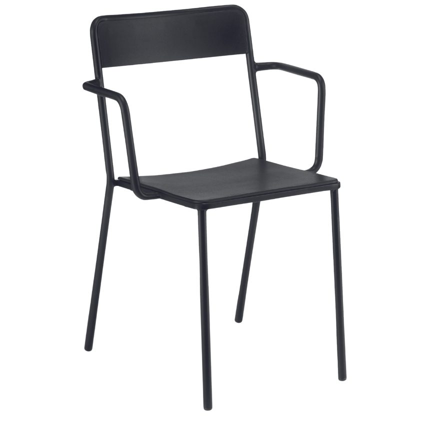 Černá kovová zahradní židle COLOS