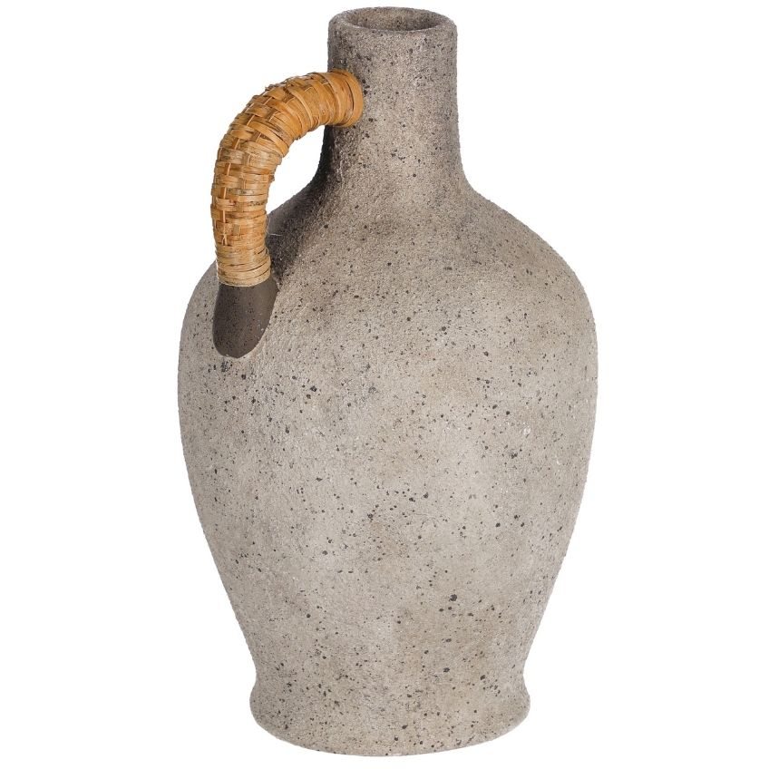Šedá keramická váza Kave Home