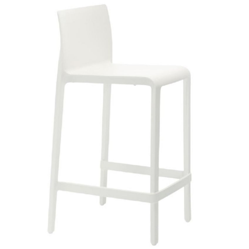 Pedrali Bílá plastová barová židle Volt 677 66