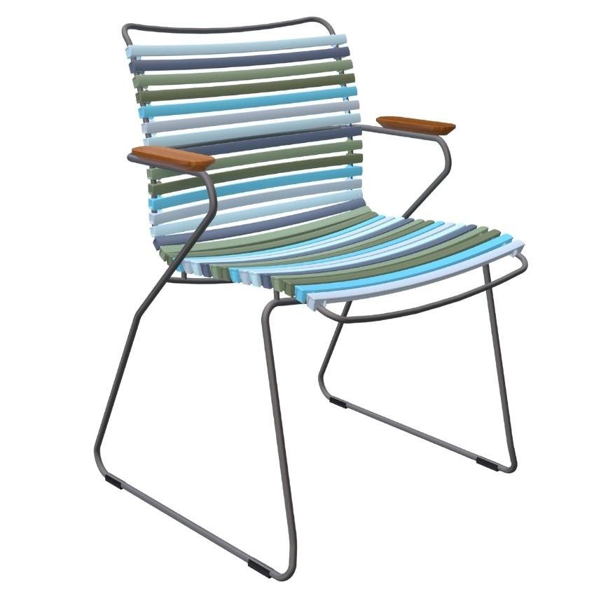 Modrozelená plastová zahradní židle HOUE Click s