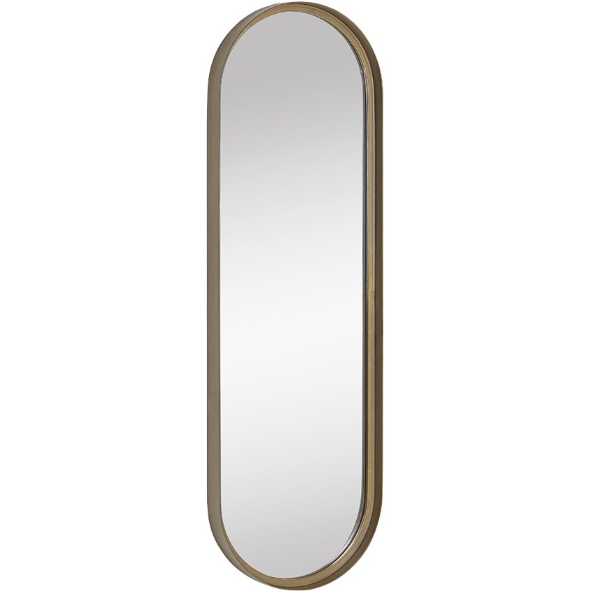 Zlaté kovové závěsné zrcadlo Kave Home