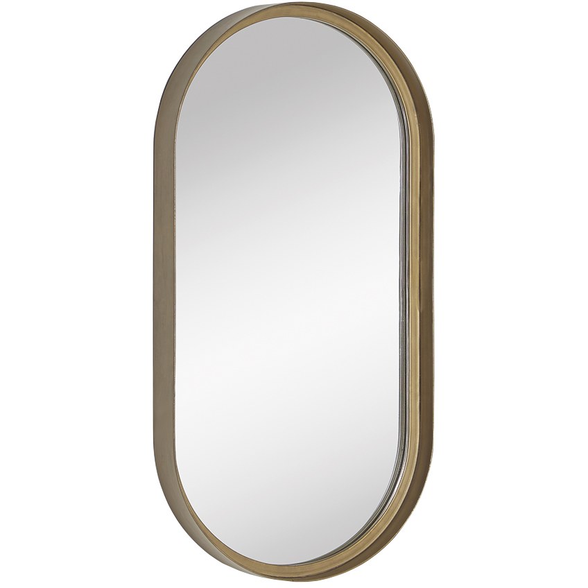 Zlaté kovové závěsné zrcadlo Kave Home Tiare 31