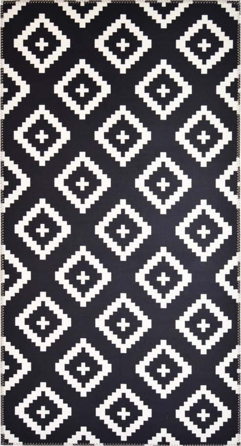 Černobílý koberec Vitaus Geo