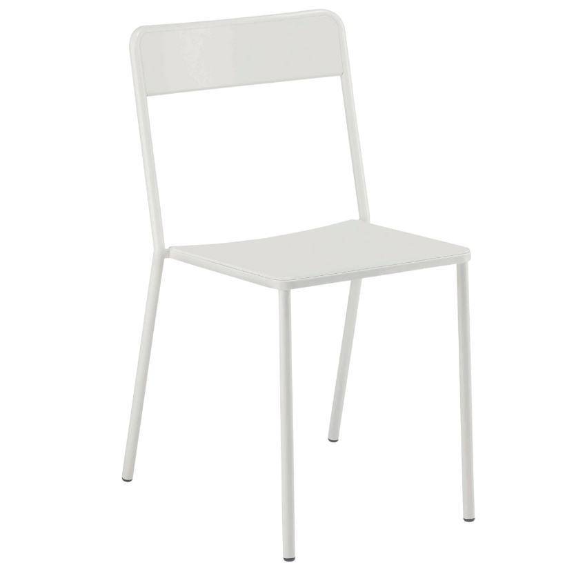 Bílá kovová zahradní židle COLOS