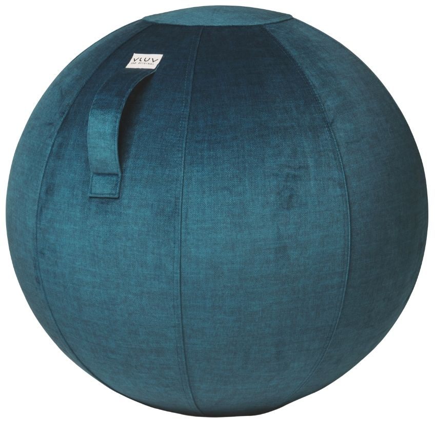 Modrý sametový sedací / gymnastický míč