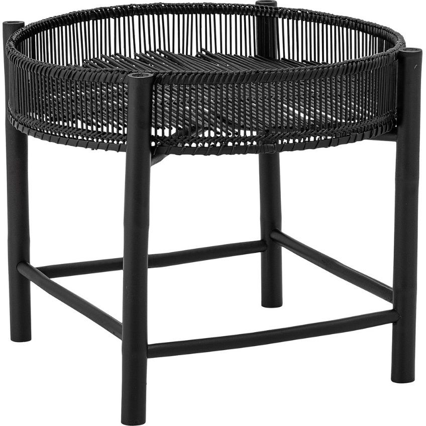 Černý bambusový odkládací stolek Bloomingville