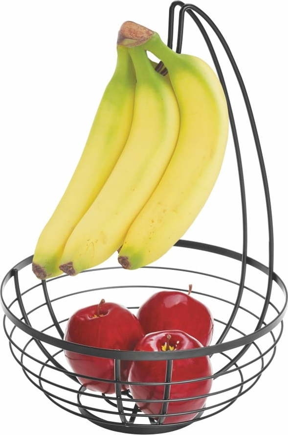 Černý košík na ovoce s háčkem