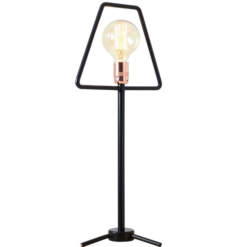 87Nordic Design Černá kovová stolní lampa Jolita