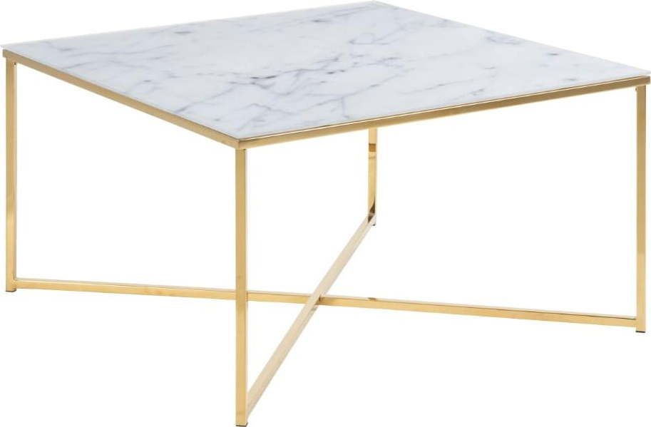 Bílý konferenční stolek 80x80 cm