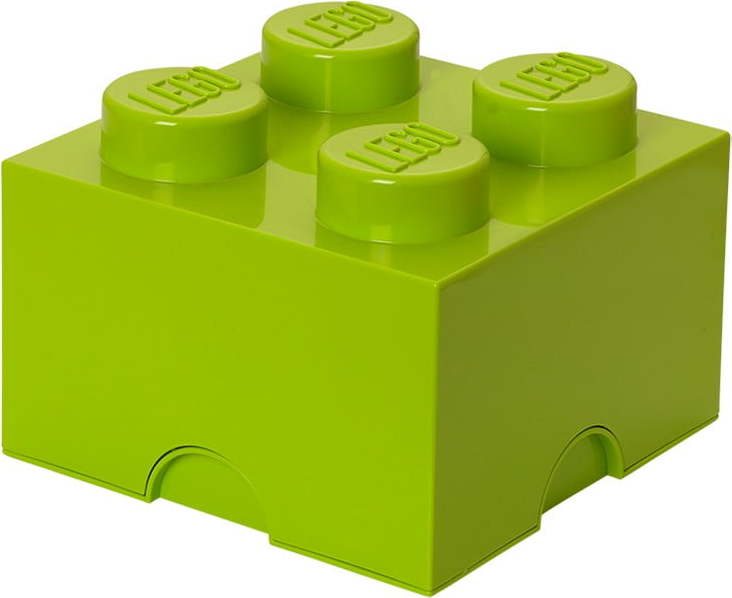 Limetkově zelený úložný box čtverec