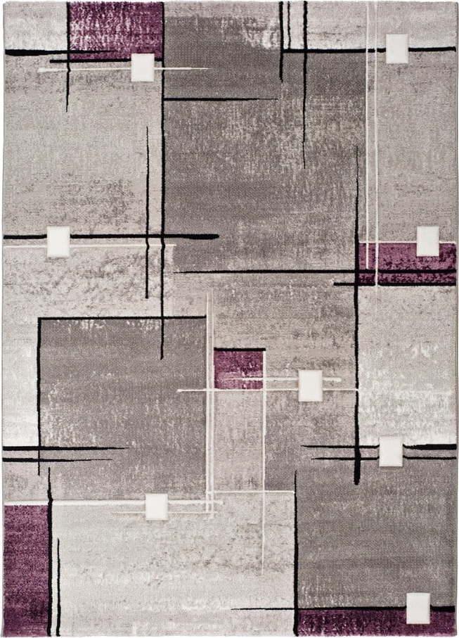 85Šedo-fialový koberec Universal Detroit