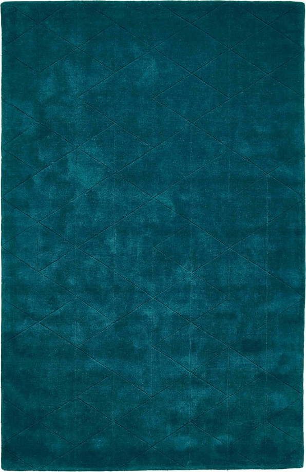 Smaragdově zelený vlněný koberec Think Rugs