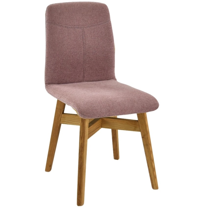 Woody Lososově růžová látková jídelní židle