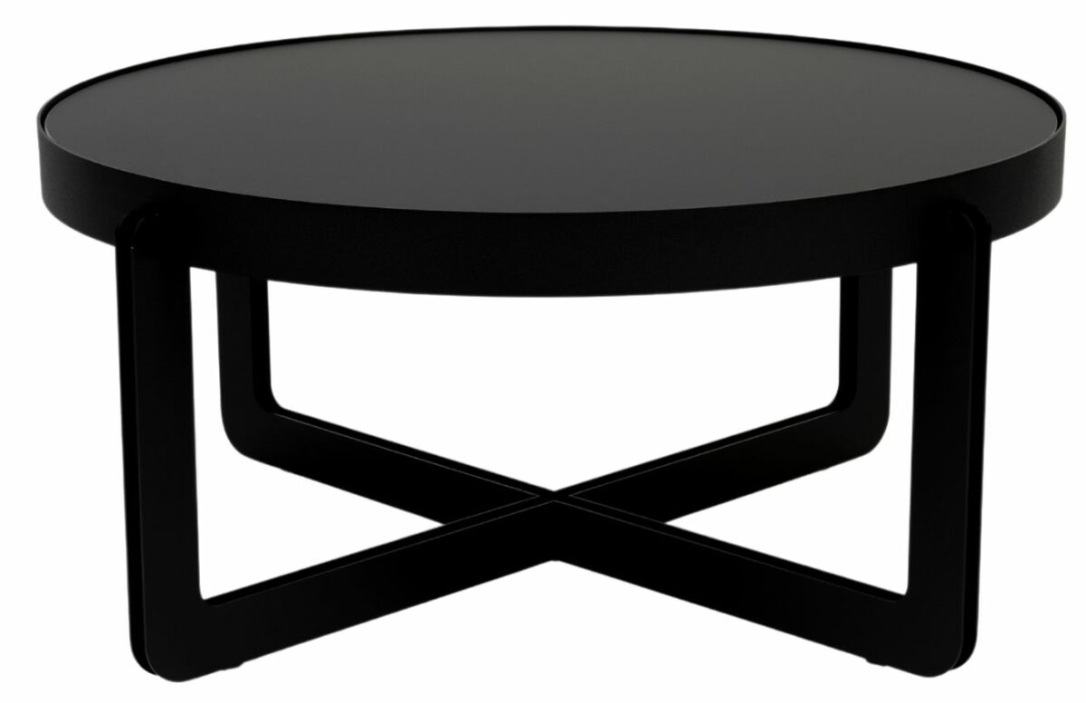 Černý lakovaný konferenční stolek Banne Centre 68