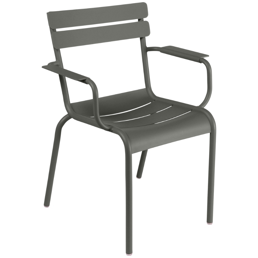 Šedozelená kovová zahradní židle Fermob