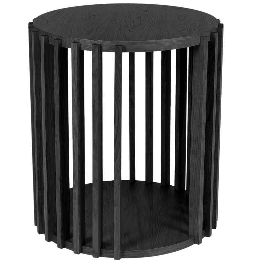 Černý dubový odkládací stolek Woodman