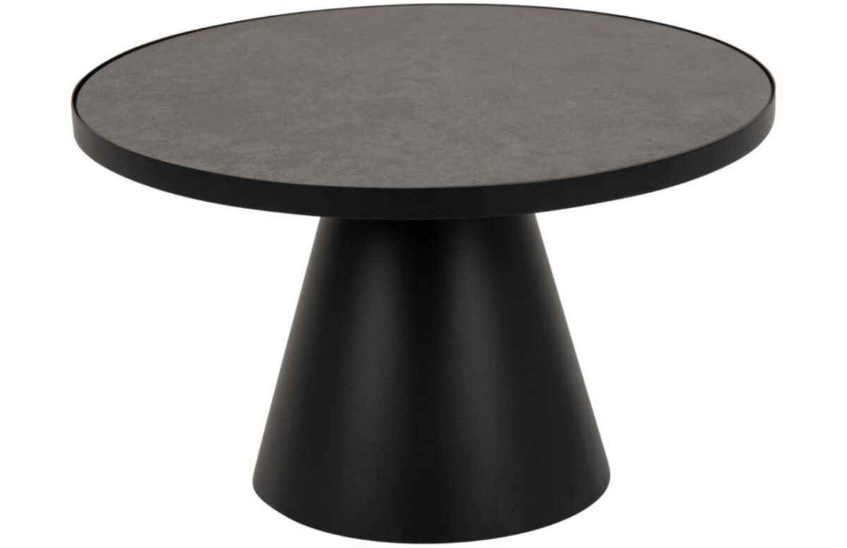 Scandi Černý keramický konferenční stolek Sandro 65