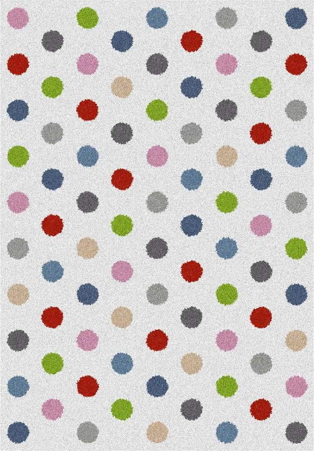 Bílý koberec Universal Norge Dots
