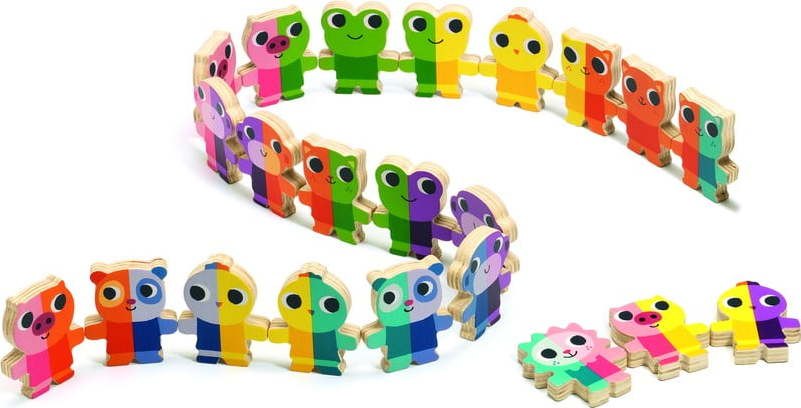 Dětské dřevěné domino 3D