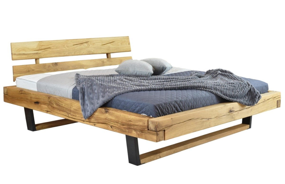 Woody Masivní dubová postel Luna 160