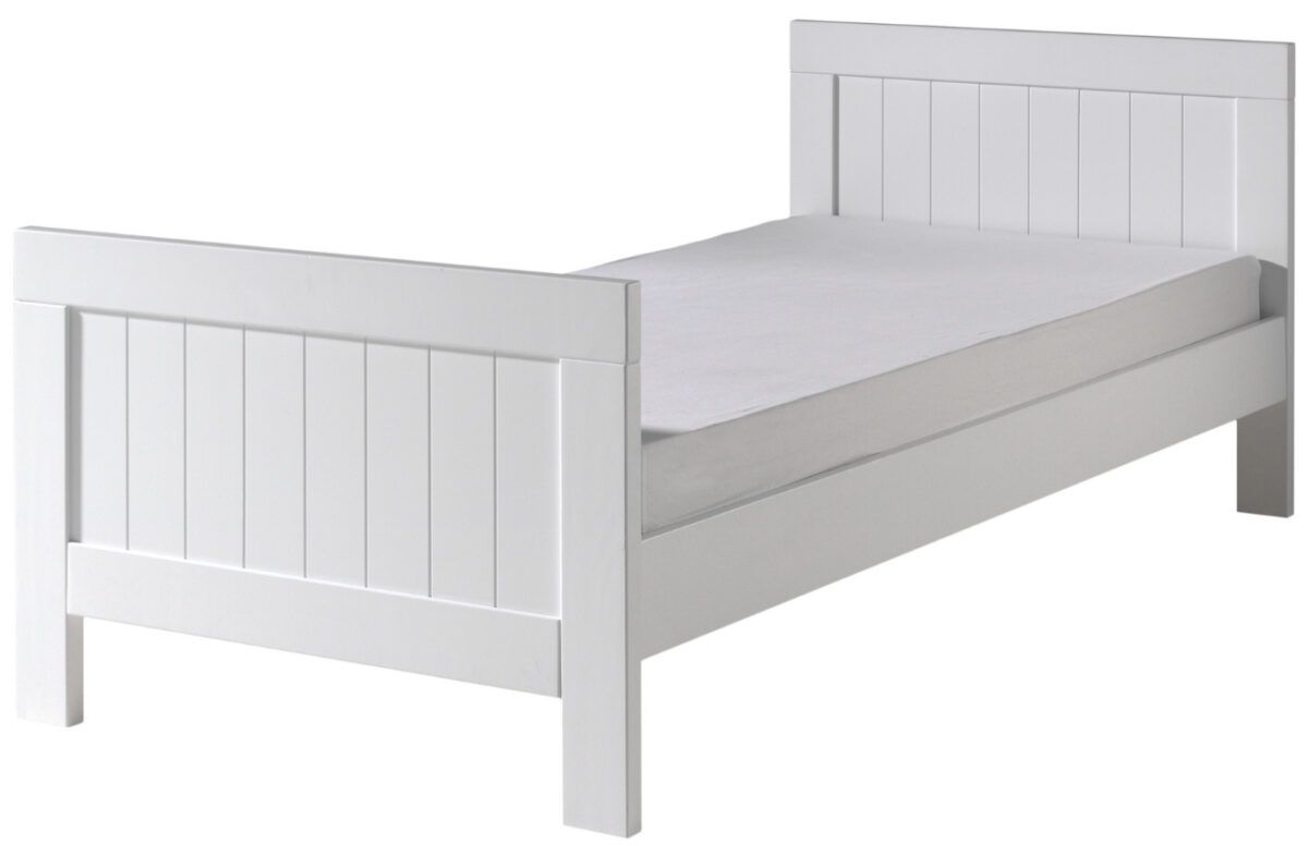 Bílá lakovaná postel Vipack Lewis 90