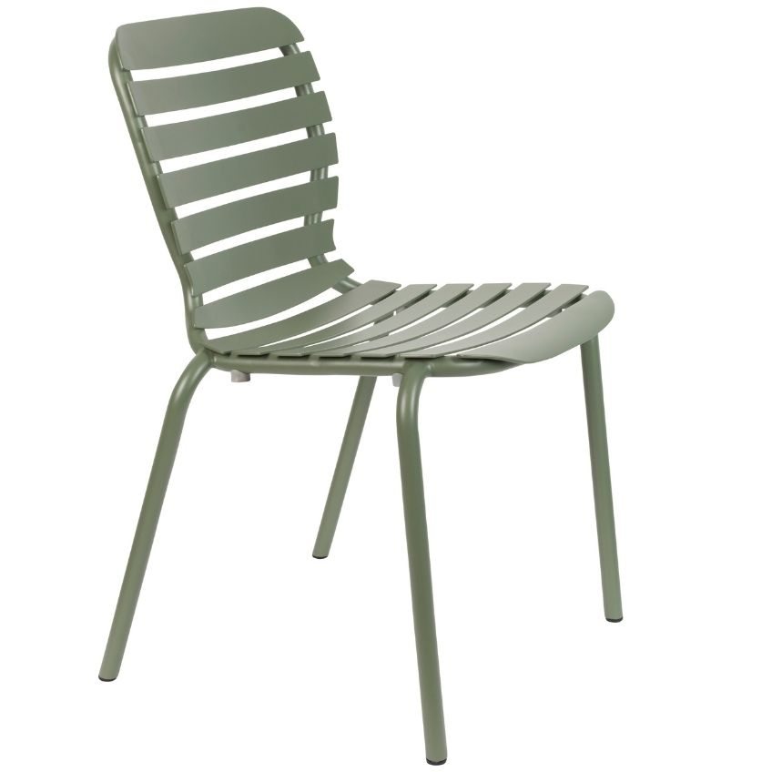 Zelená kovová zahradní židle