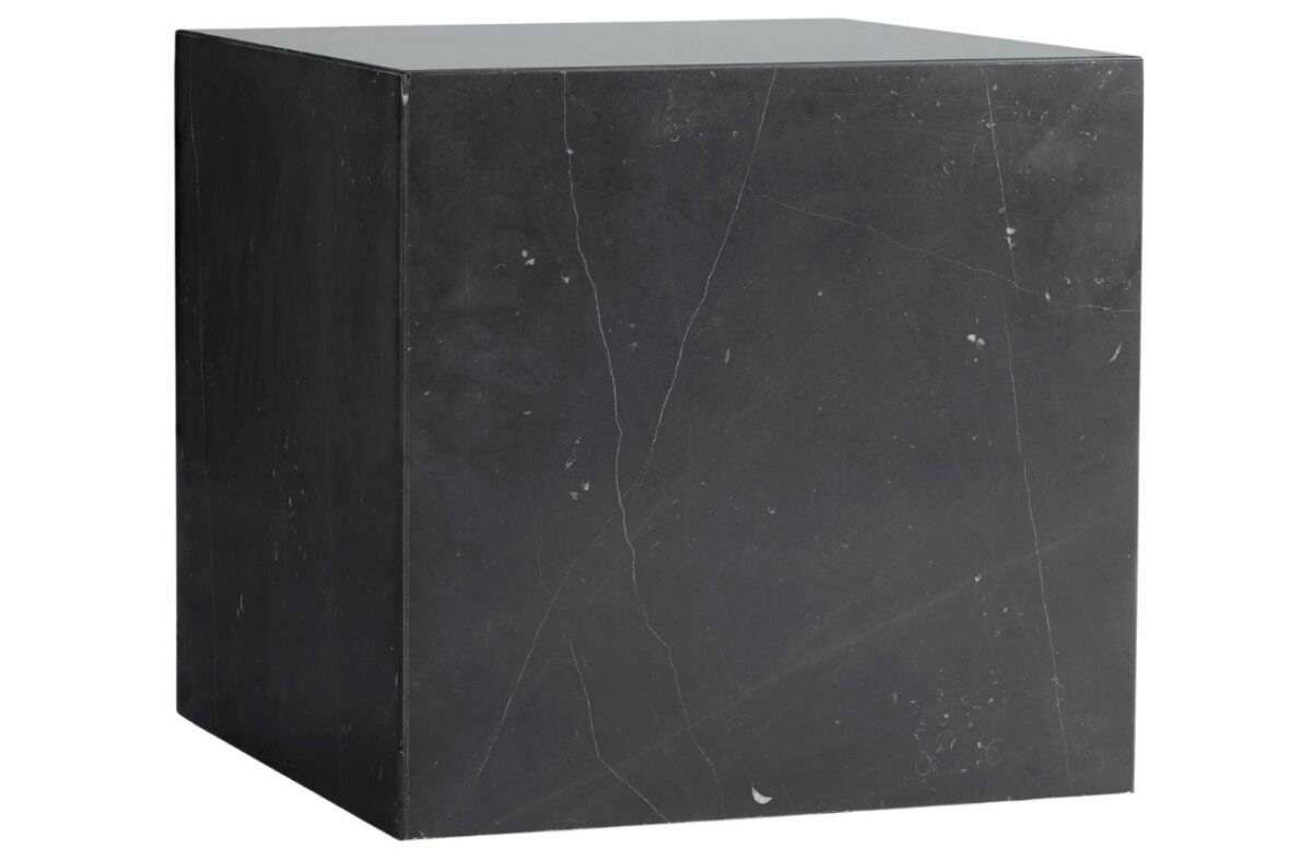 Černý mramorový noční/odkládací stolek MENU PLINTH
