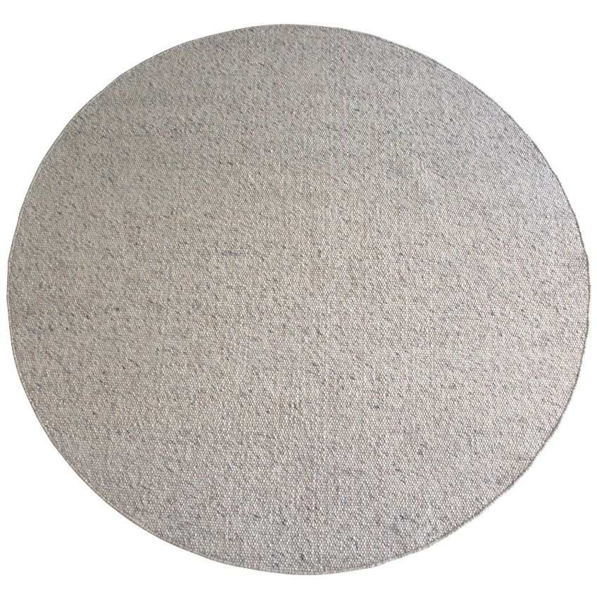 Béžový vlněný kulatý koberec ROWICO AUCKLAND