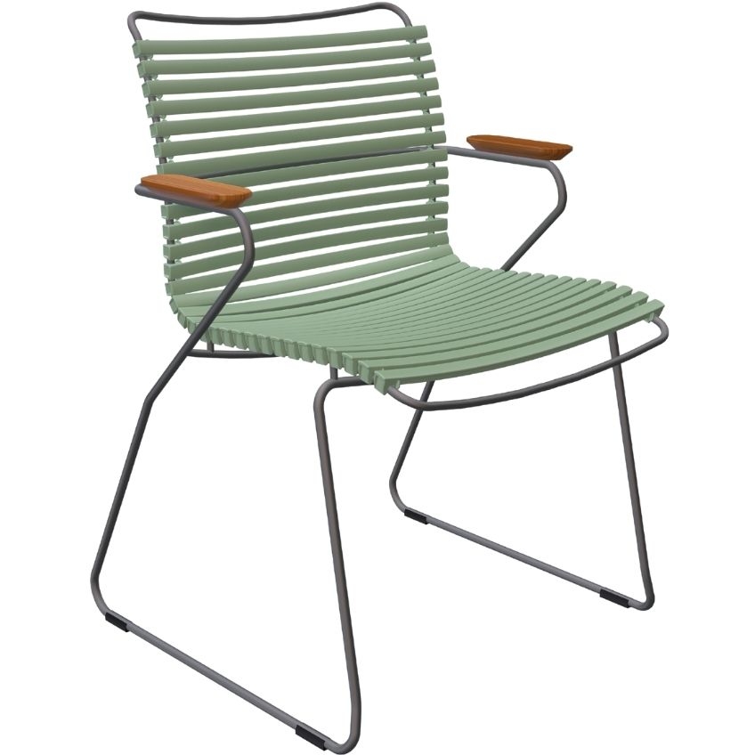 Světle zelená plastová zahradní židle HOUE