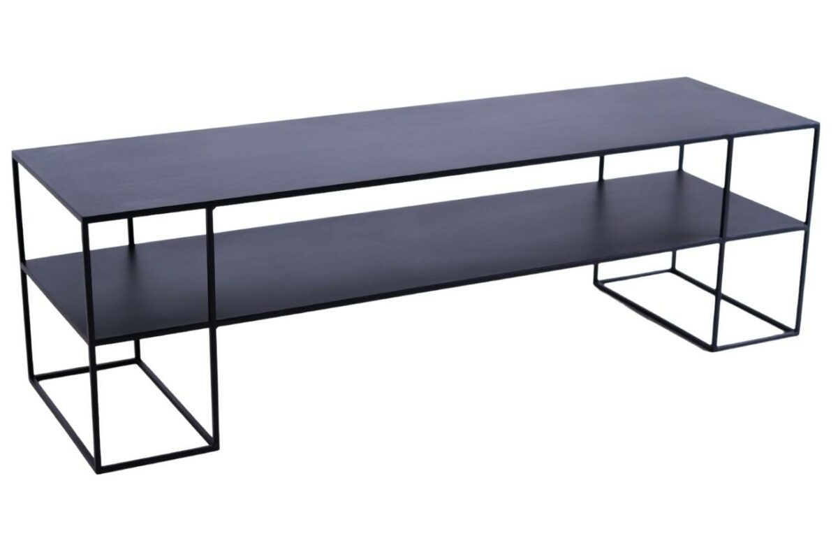 Nordic Design Černý kovový TV stolek Kennedy